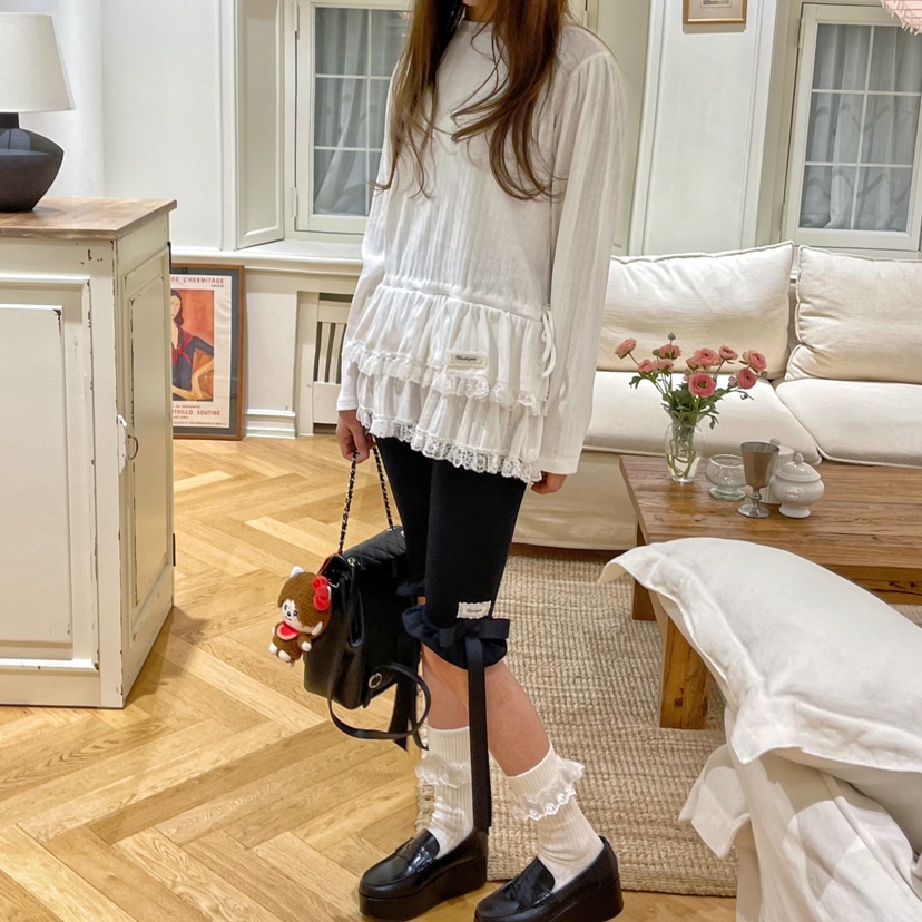 BOUTIQUE-L韓國直郵㊣東大門實拍女裝新品人氣打底褲鯊魚褲緊身褲BOUTIQUE-L打底褲/鯊魚褲