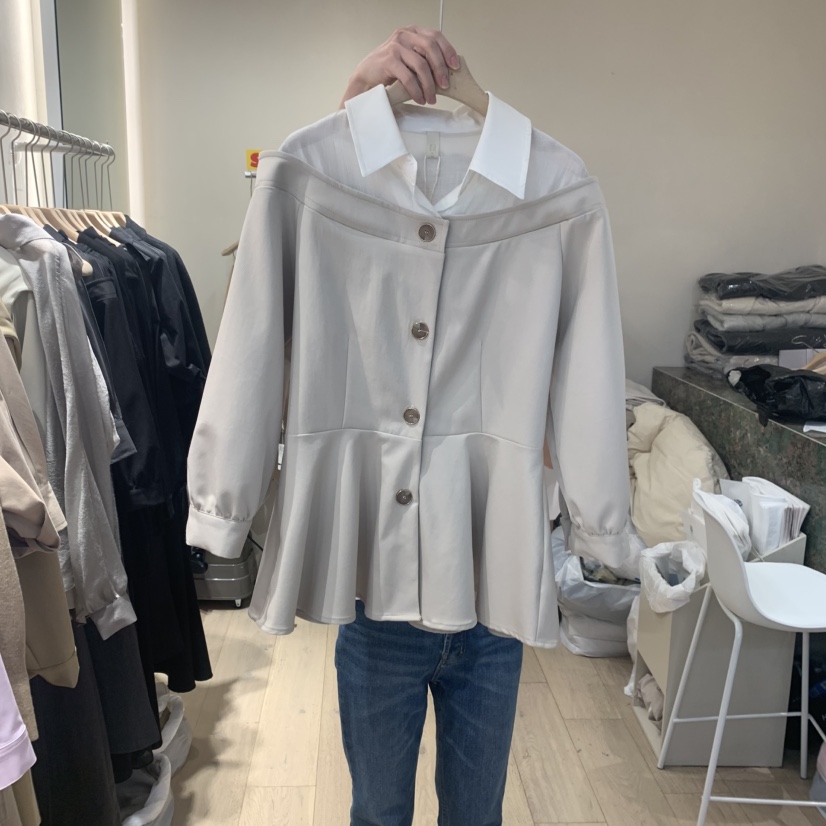 ARCHER韓國直郵㊣東大門實拍女裝新品休閑熱賣25春夏襯衫蕾絲衫ARCHER襯衫/蕾絲衫圖色2