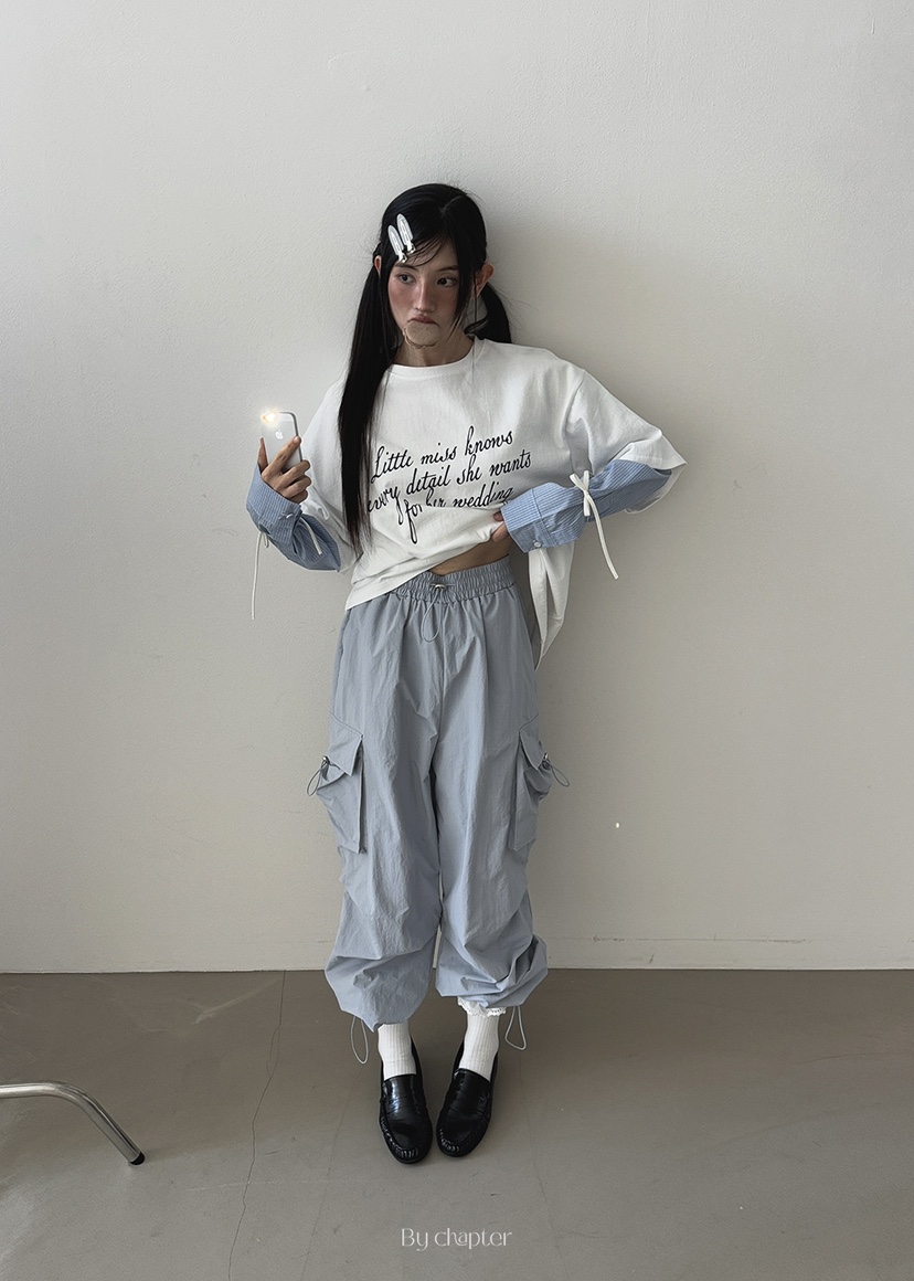 BY CHAPTER東大門直郵女裝新品職業25春夏真品時尚長袖T恤Chapter長袖T恤