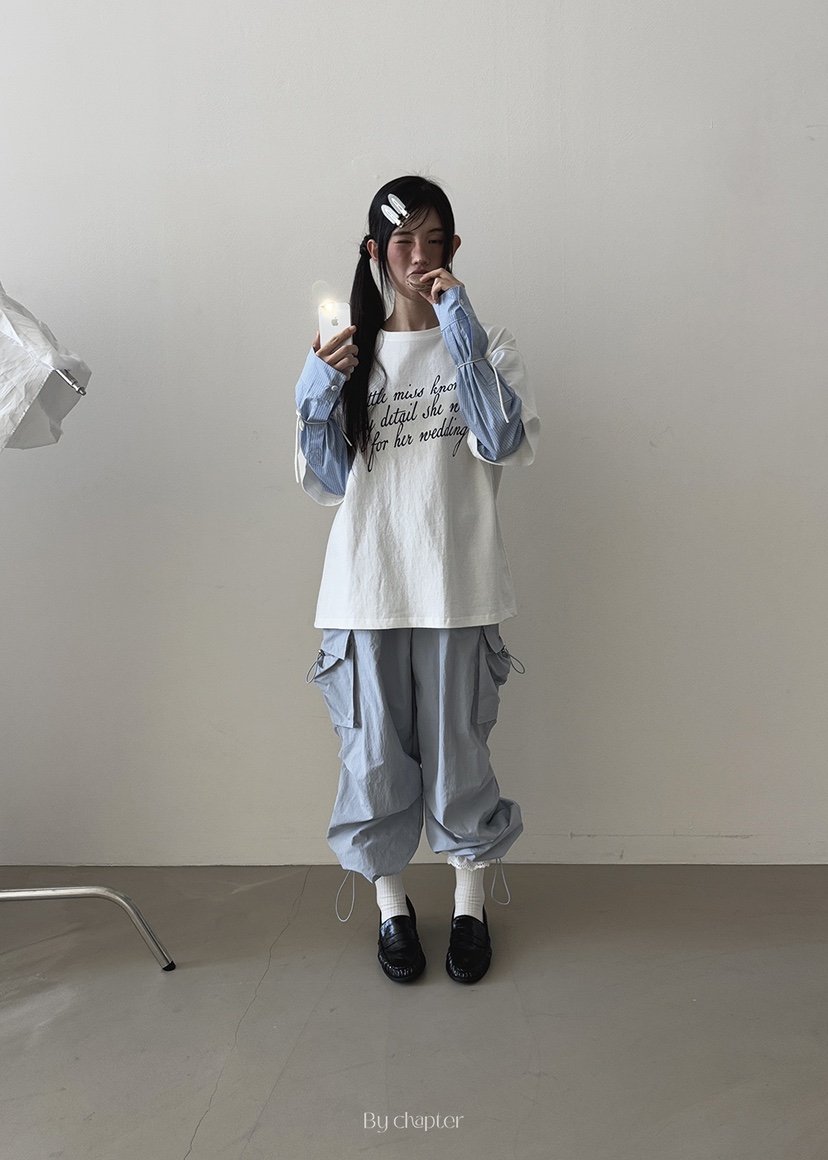 BY CHAPTER東大門直郵女裝新品職業25春夏真品時尚長袖T恤Chapter長袖T恤