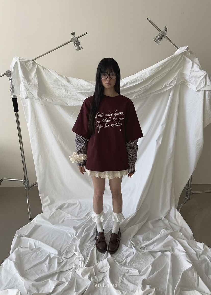 BY CHAPTER東大門直郵女裝新品職業25春夏真品時尚長袖T恤Chapter長袖T恤