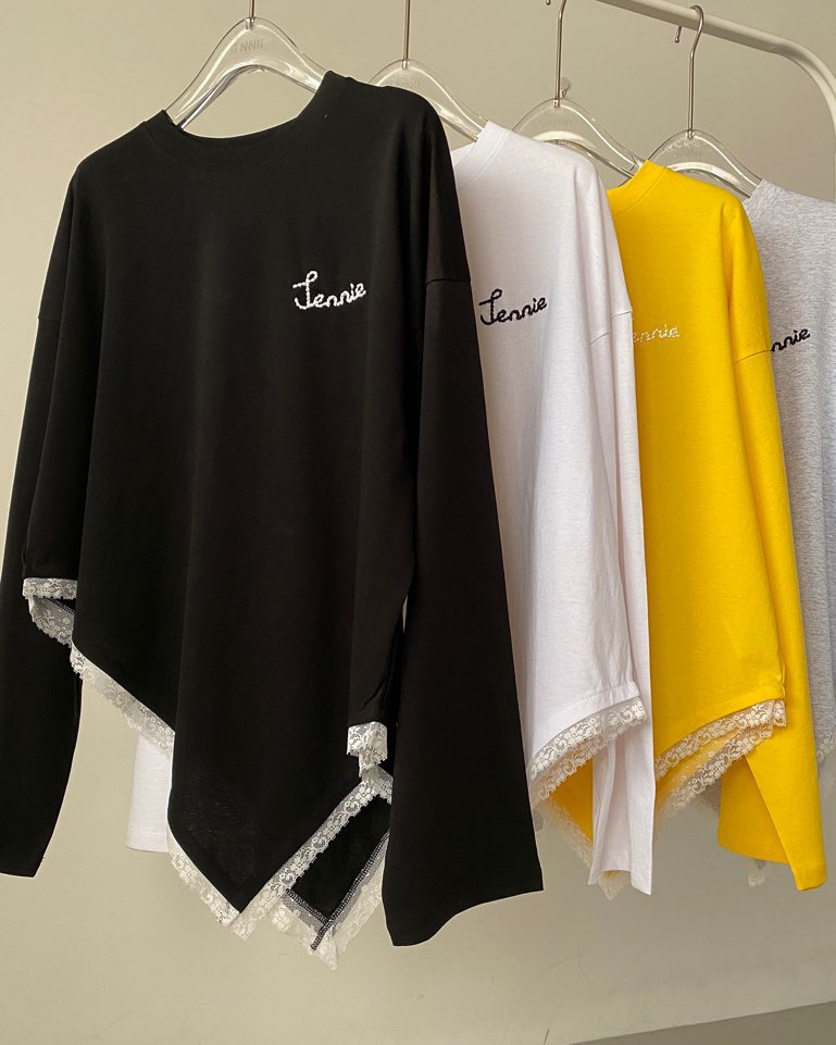 VENEFIT東大門直郵女士新品休閑熱賣時尚職業人氣真品長袖T恤VENEFIT/JENNIE長袖T恤