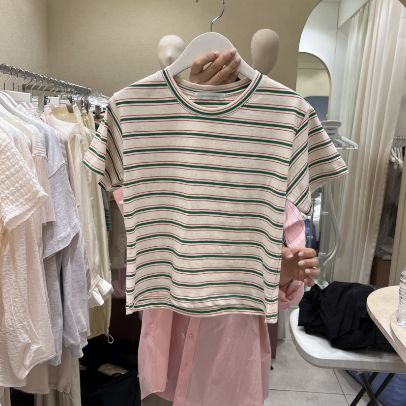 BROCCOLISALAD東大門實拍女裝新品推薦休閑人氣熱賣時尚T恤BROCCOLISALADT恤圖色3