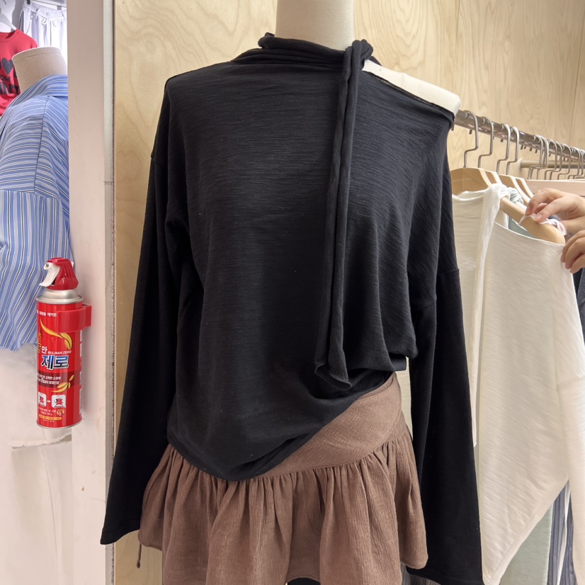 PLEASURE韓國直郵女士新品職業人氣25春夏休閑熱賣真品長袖T恤PLEASURE長袖T恤圖色2