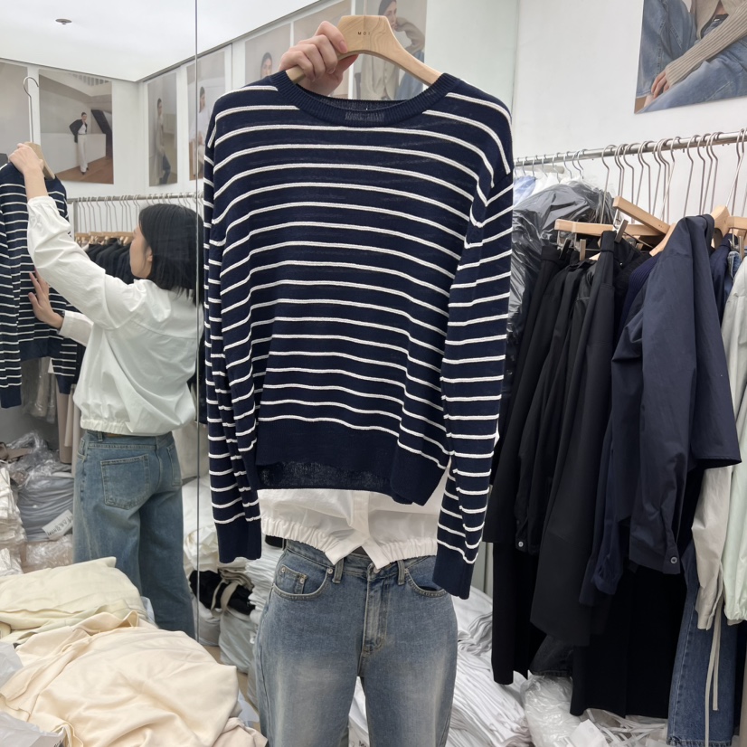 MOI-A東大門直郵女士新款時尚人氣職業真品推薦25春夏針織衫MOI-A針織衫圖色1