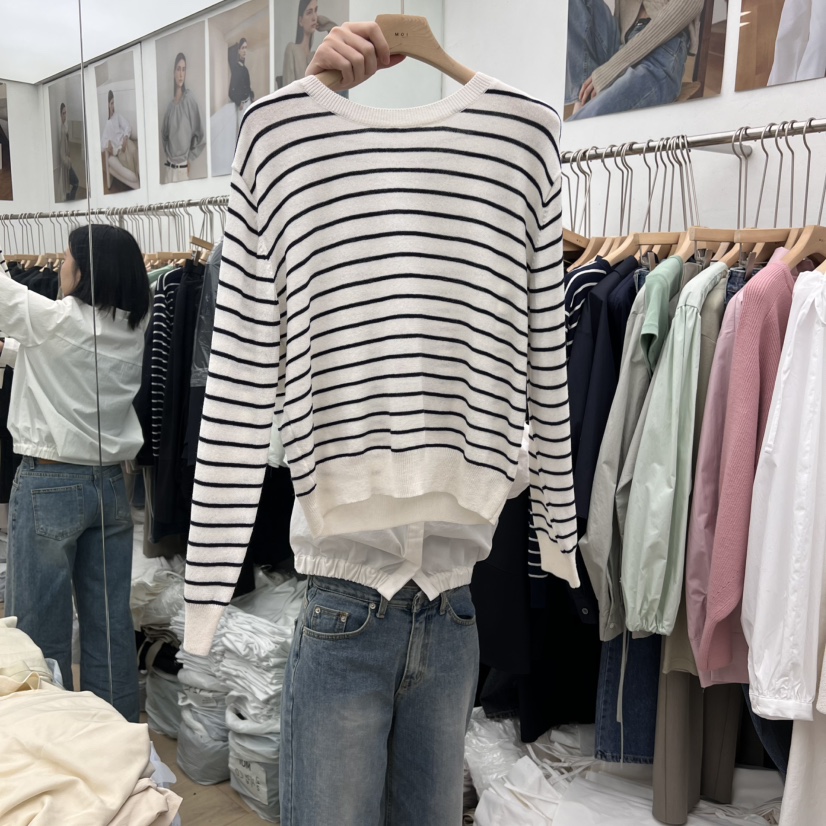 MOI-A東大門直郵女士新款時尚人氣職業真品推薦25春夏針織衫MOI-A針織衫圖色3