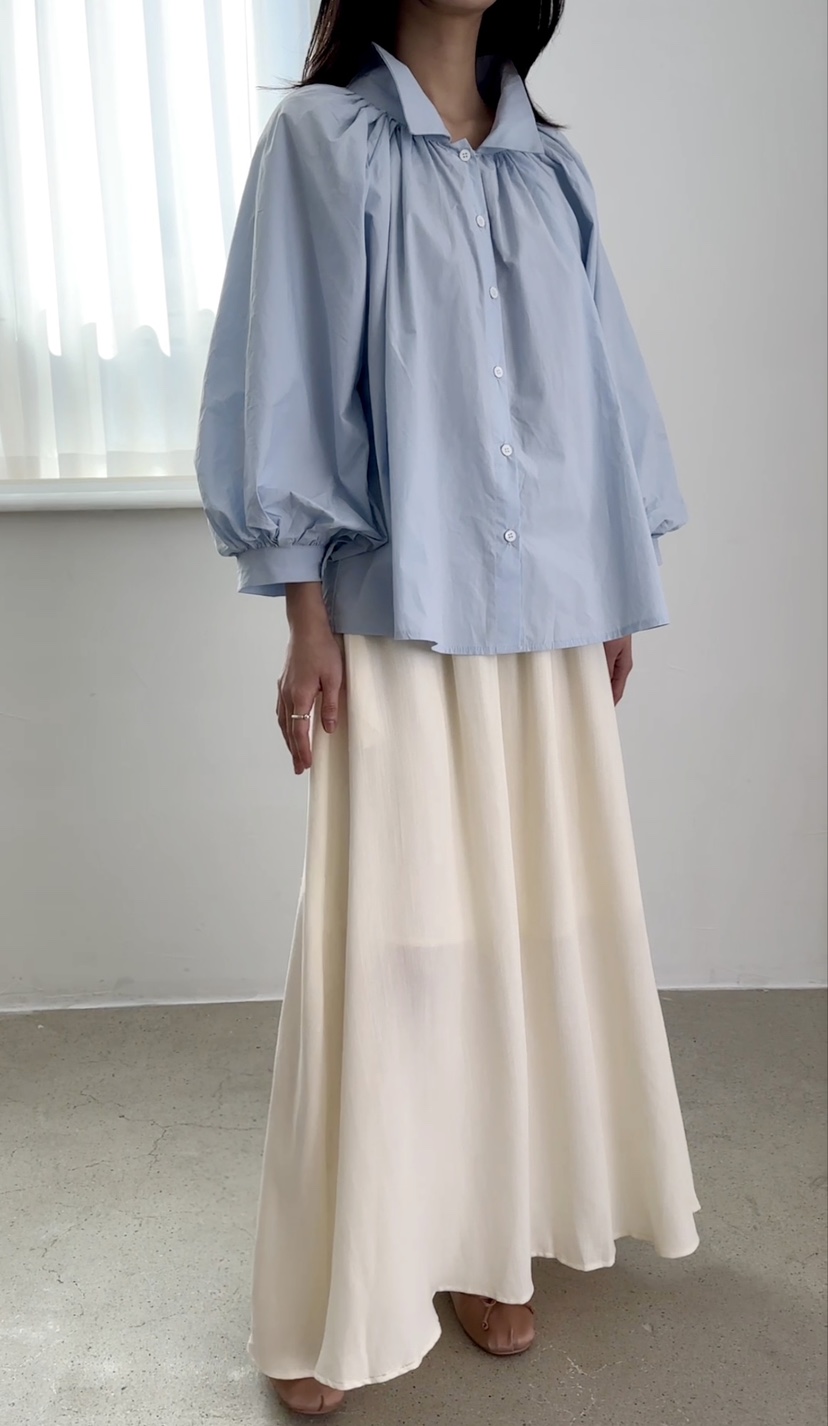 CLASSY-O韓國直郵女士新品25春夏推薦熱賣襯衫蕾絲衫褶皺寬松CLASSY-O襯衫/蕾絲衫