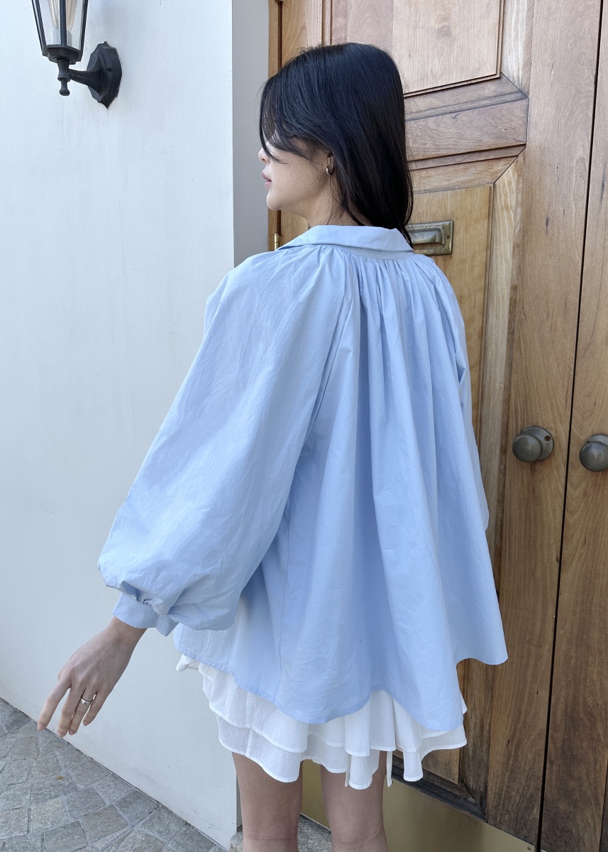 CLASSY-O韓國直郵女士新品25春夏推薦熱賣襯衫蕾絲衫褶皺寬松CLASSY-O襯衫/蕾絲衫