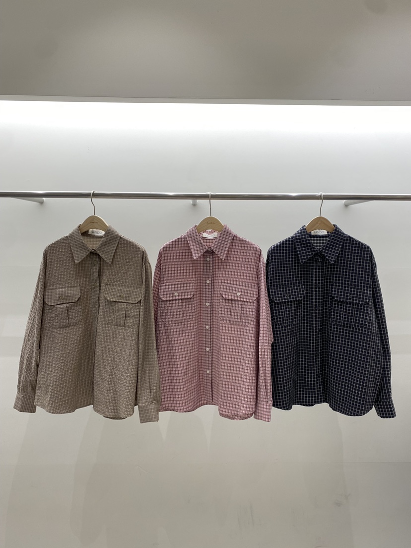 ONDO-P東大門實拍女士新款人氣推薦熱賣真品襯衫蕾絲衫格紋ONDO-P襯衫/蕾絲衫