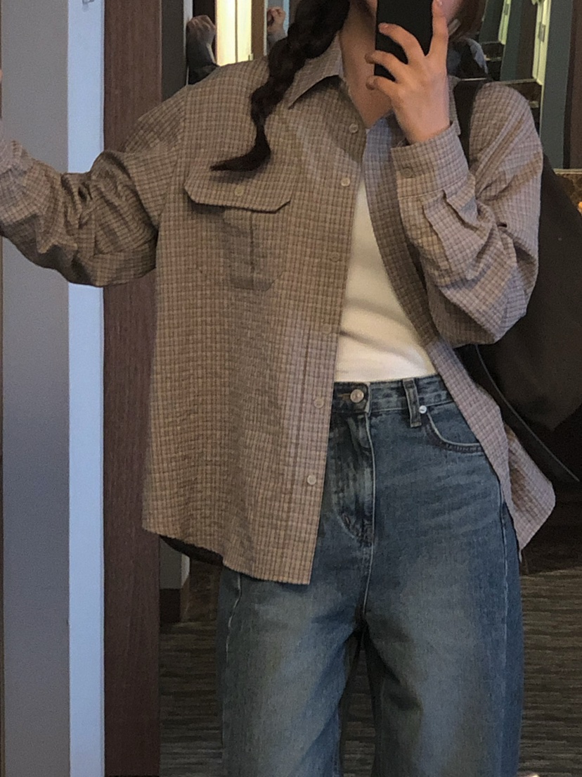 ONDO-P東大門實拍女士新款人氣推薦熱賣真品襯衫蕾絲衫格紋ONDO-P襯衫/蕾絲衫