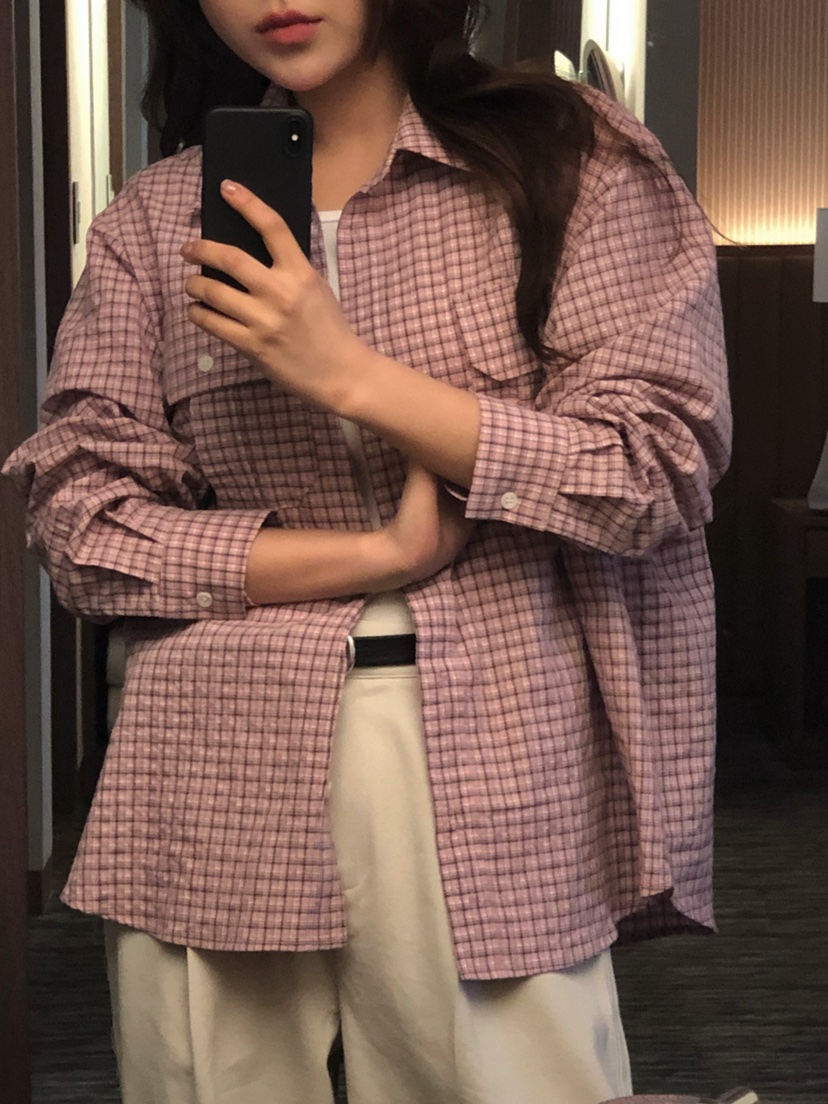 ONDO-P東大門實拍女士新款人氣推薦熱賣真品襯衫蕾絲衫格紋ONDO-P襯衫/蕾絲衫