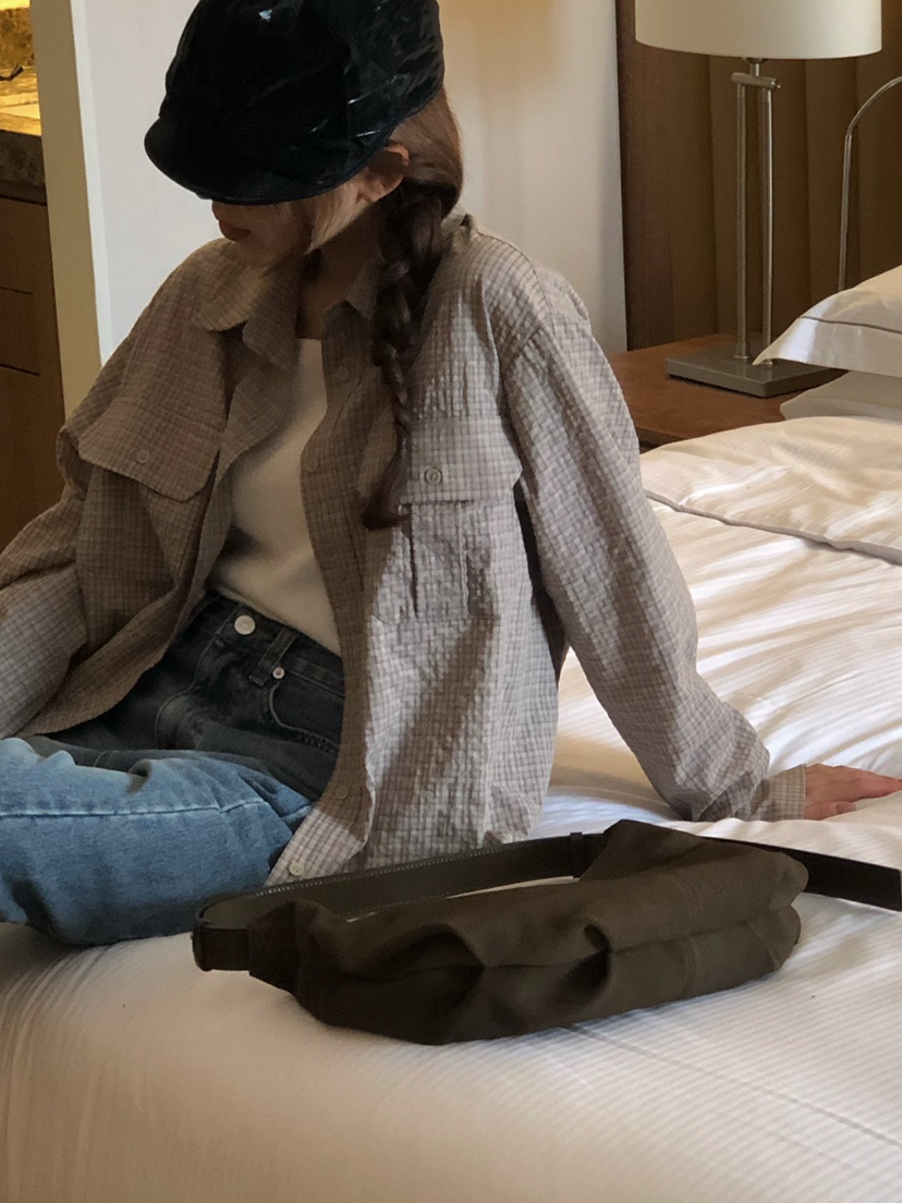 ONDO-P東大門實拍女士新款人氣推薦熱賣真品襯衫蕾絲衫格紋ONDO-P襯衫/蕾絲衫