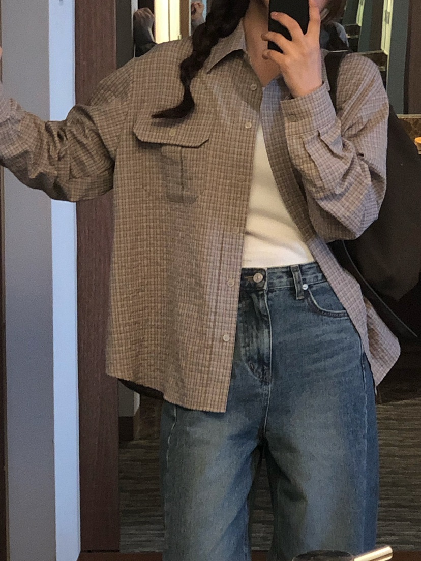 ONDO-P東大門實拍女士新款人氣推薦熱賣真品襯衫蕾絲衫格紋ONDO-P襯衫/蕾絲衫