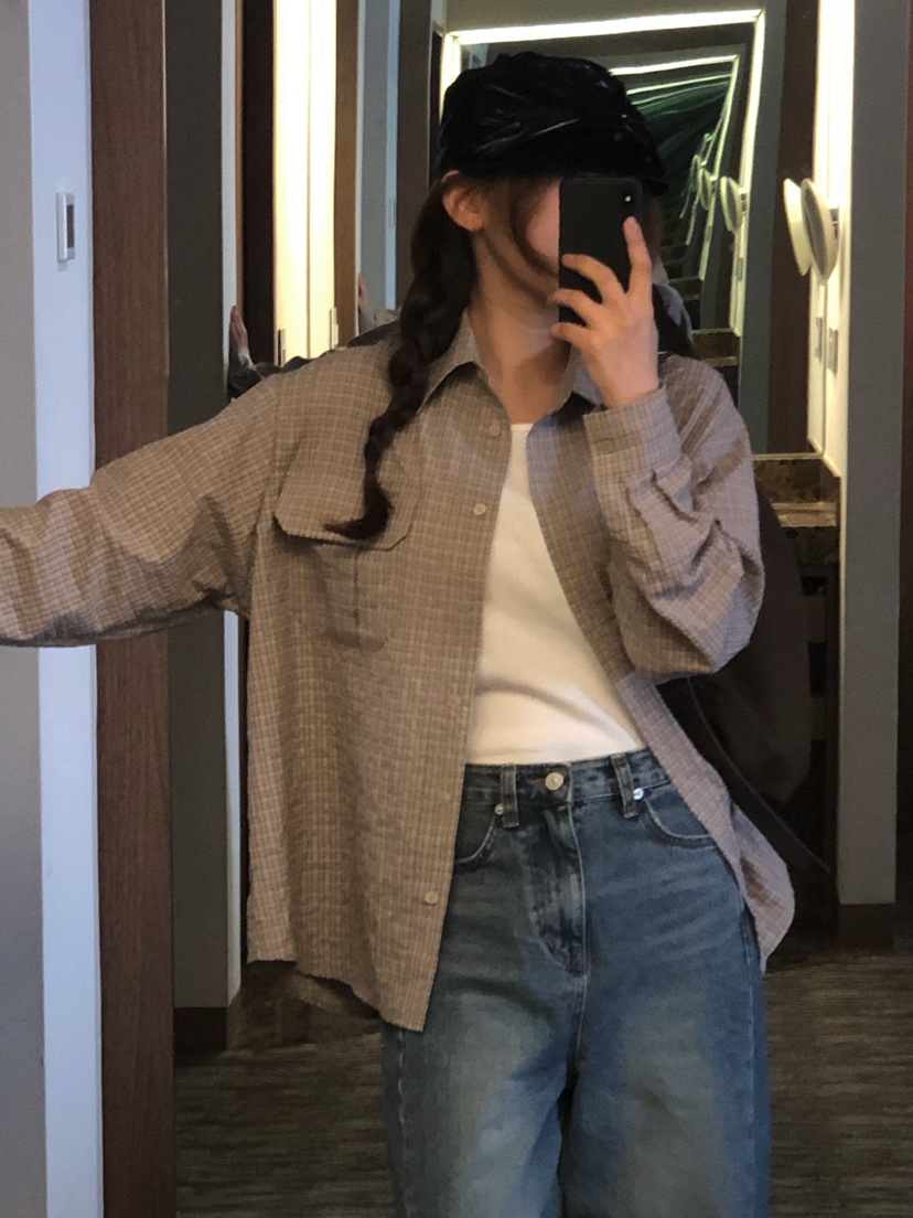 ONDO-P東大門實拍女士新款人氣推薦熱賣真品襯衫蕾絲衫格紋ONDO-P襯衫/蕾絲衫