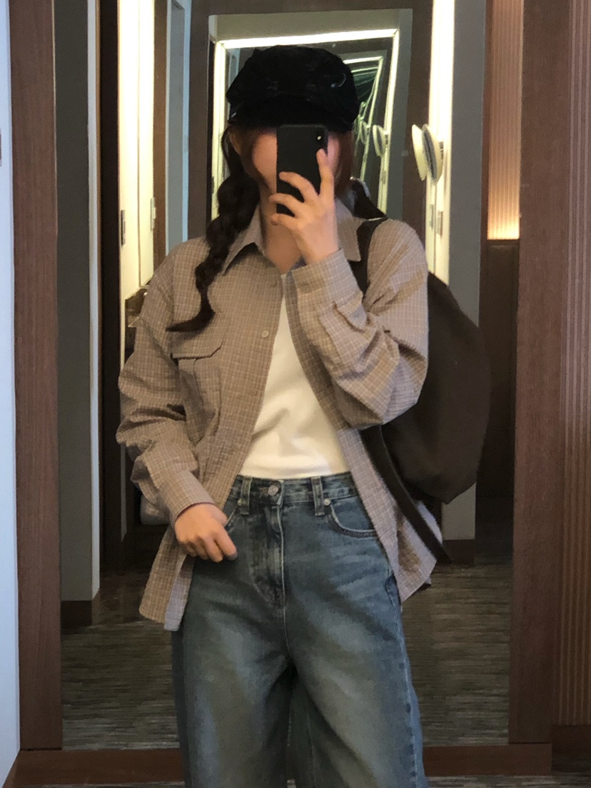 ONDO-P東大門實拍女士新款人氣推薦熱賣真品襯衫蕾絲衫格紋ONDO-P襯衫/蕾絲衫