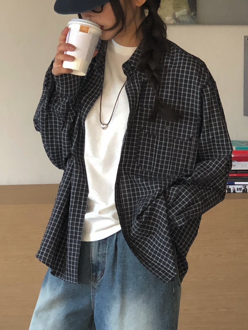 ONDO-P東大門實拍女士新款人氣推薦熱賣真品襯衫蕾絲衫格紋ONDO-P襯衫/蕾絲衫圖色3