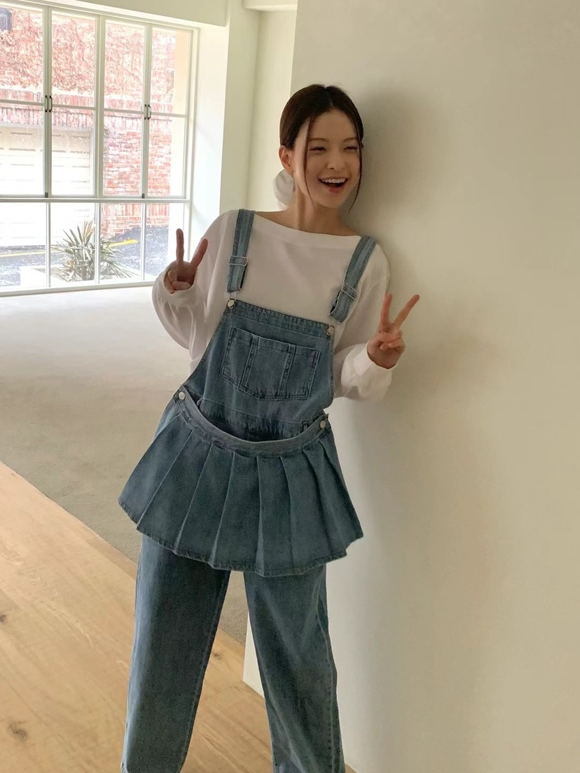 ANOU韓國代購女裝新款時尚推薦熱賣25春夏人氣背帶褲可拆卸ANOU背帶褲
