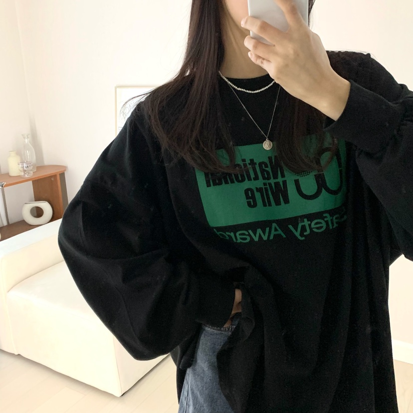 FROMJINI韓國代購女裝新款推薦時尚休閑人氣熱賣真品長袖T恤FROMJINI長袖T恤