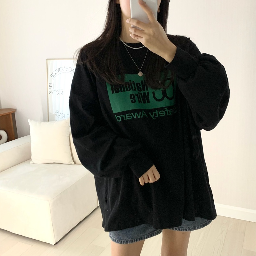 FROMJINI韓國代購女裝新款推薦時尚休閑人氣熱賣真品長袖T恤FROMJINI長袖T恤