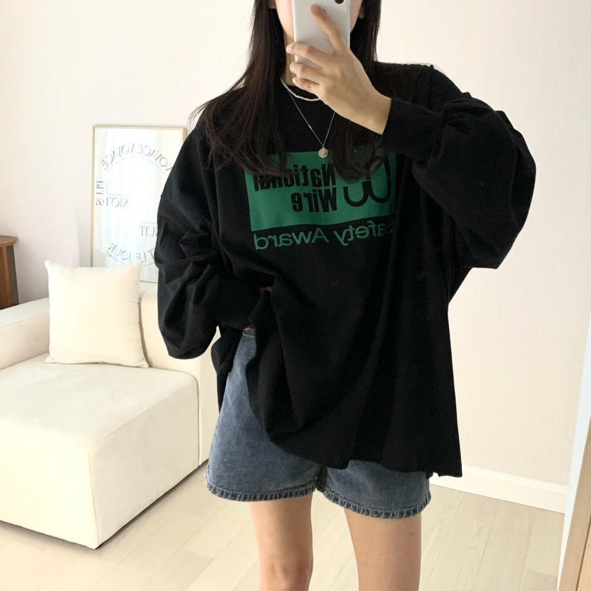 FROMJINI韓國代購女裝新款推薦時尚休閑人氣熱賣真品長袖T恤FROMJINI長袖T恤