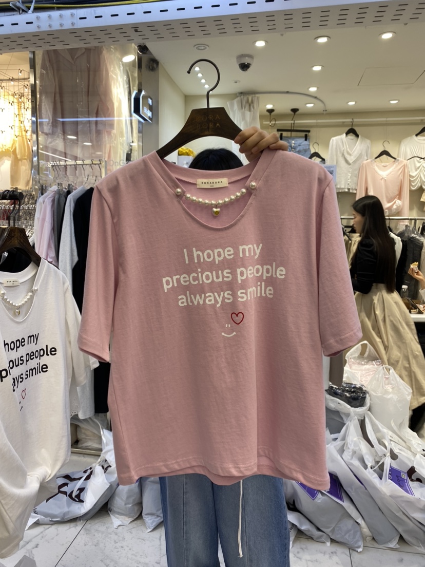 BORA BORA東大門實拍女裝新品推薦熱賣人氣25春夏時尚休閑T恤BORA BORAT恤圖色1