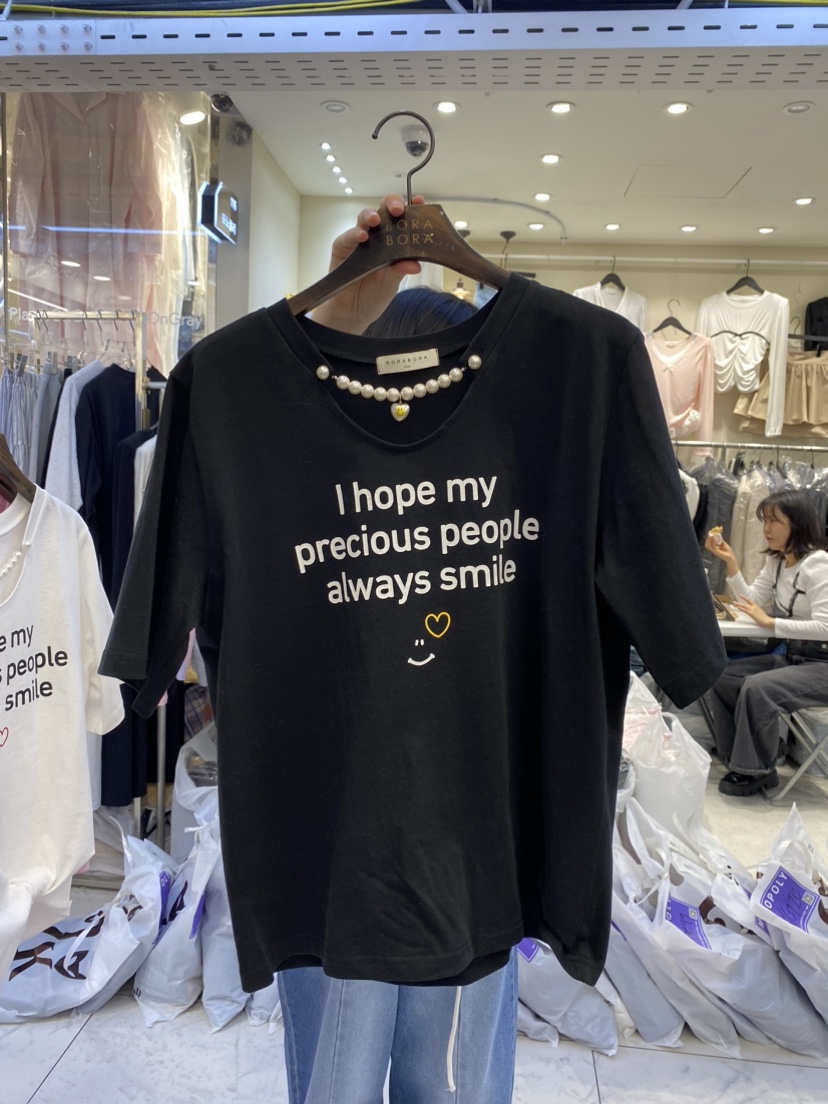 BORA BORA東大門實拍女裝新品推薦熱賣人氣25春夏時尚休閑T恤BORA BORAT恤圖色2