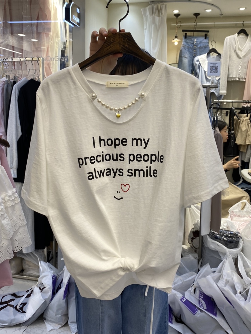 BORA BORA東大門實拍女裝新品推薦熱賣人氣25春夏時尚休閑T恤BORA BORAT恤圖色3