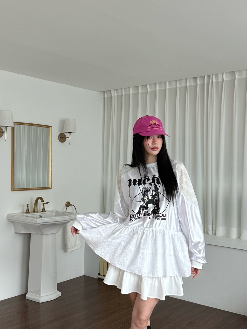 MAISONDEGLORY東大門實拍女裝新品25春夏時尚真品休閑長袖T恤MAISON DE GLORY長袖T恤