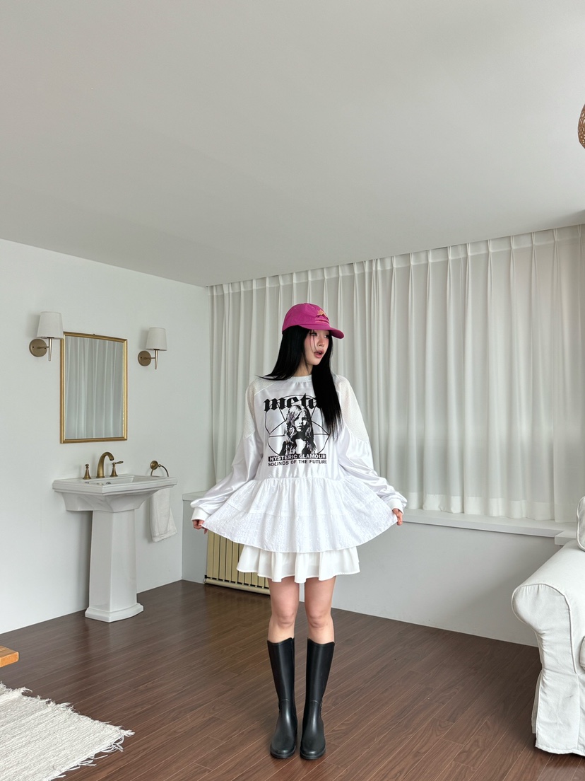 MAISONDEGLORY東大門實拍女裝新品25春夏時尚真品休閑長袖T恤MAISON DE GLORY長袖T恤