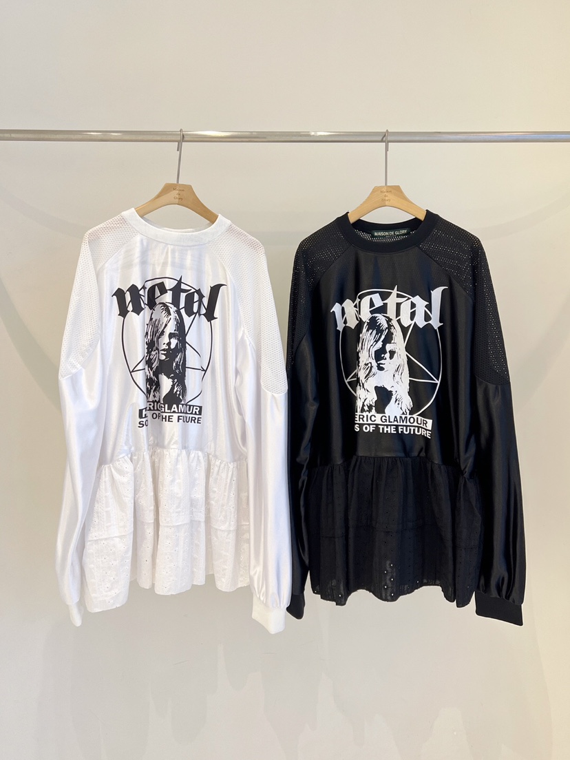 MAISONDEGLORY東大門實拍女裝新品25春夏時尚真品休閑長袖T恤MAISON DE GLORY長袖T恤