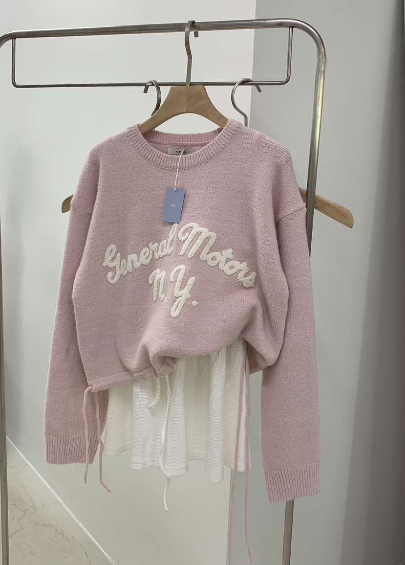 MELLOUNGE-멜라운지-T東大門代購女裝新款休閑針織衫刺繡MELLOUNGE-T針織衫