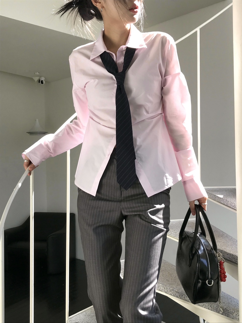 ESCHER韓國代購女裝新款真品熱賣職業25春夏休閑襯衫蕾絲衫ESCHER襯衫/蕾絲衫