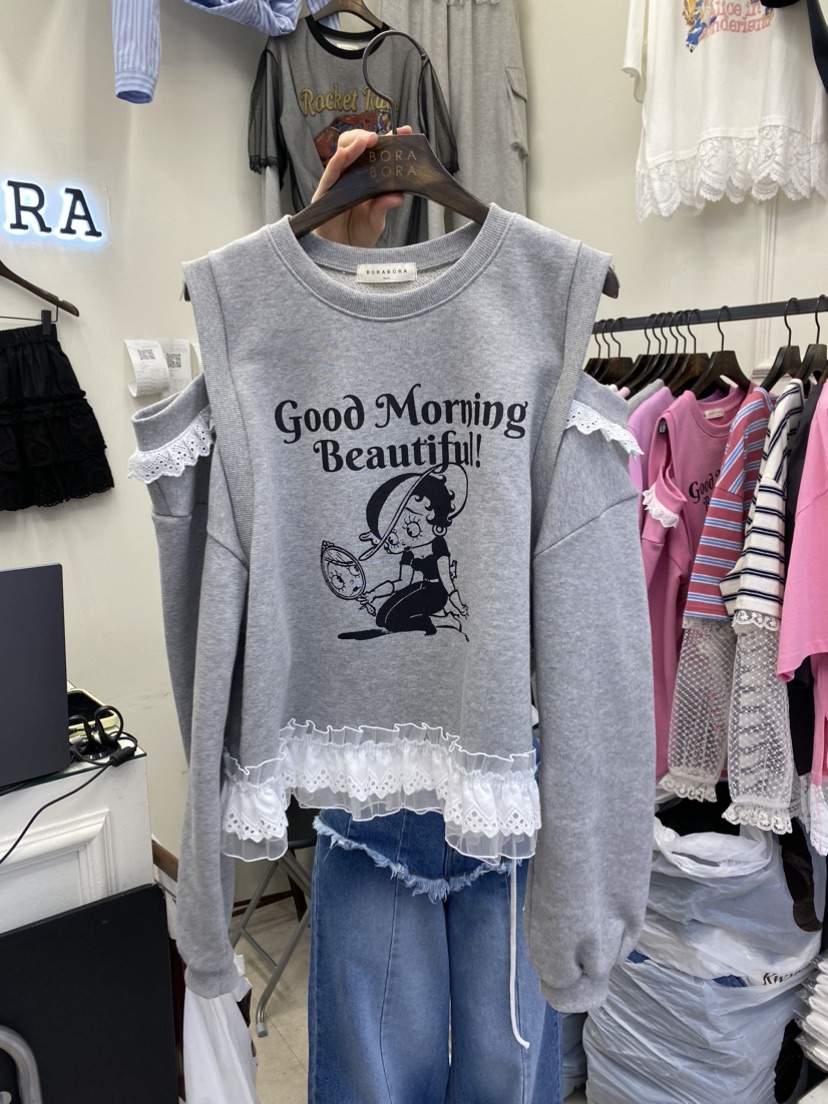 BORA BORA東大門實拍女裝新品休閑時尚25春夏熱賣推薦衛衣BORA BORA衛衣