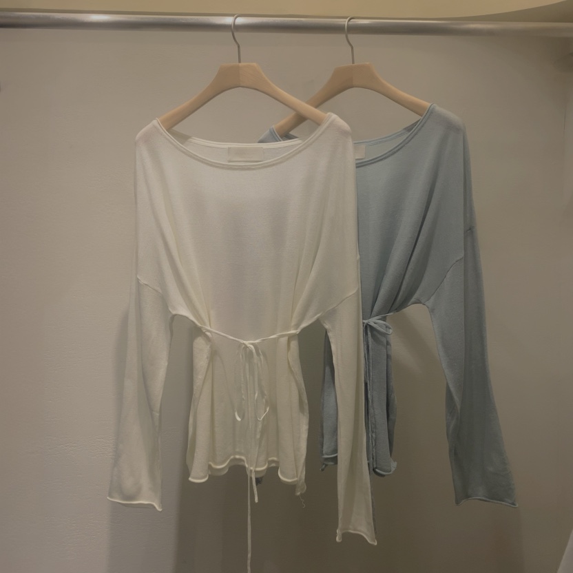 DARLUZ_MI韓國直郵女士新品人氣時尚休閑熱賣職業針織衫含腰繩DARLUZ_MI針織衫圖色1左一色