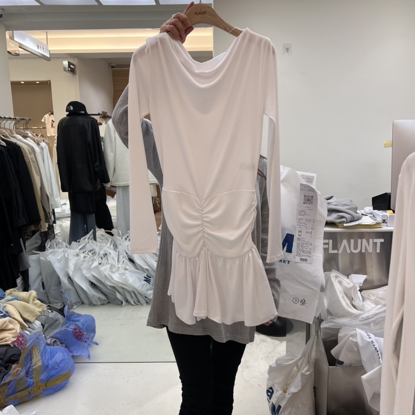 FLAUNT東大門代購女士新款25春夏人氣休閑時尚推薦職業連衣裙FLAUNT連衣裙圖色3