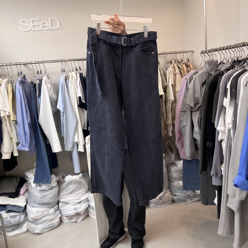 LEESEED-A韓國代購女士新品職業真品時尚人氣休閑褲含腰帶SEeD/LEESEED休閑褲圖色2