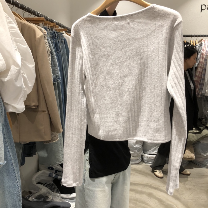 ALMOND PEPE韓國代購女士新品時尚推薦25春夏休閑針織衫開衫ALMOND PEPE針織衫