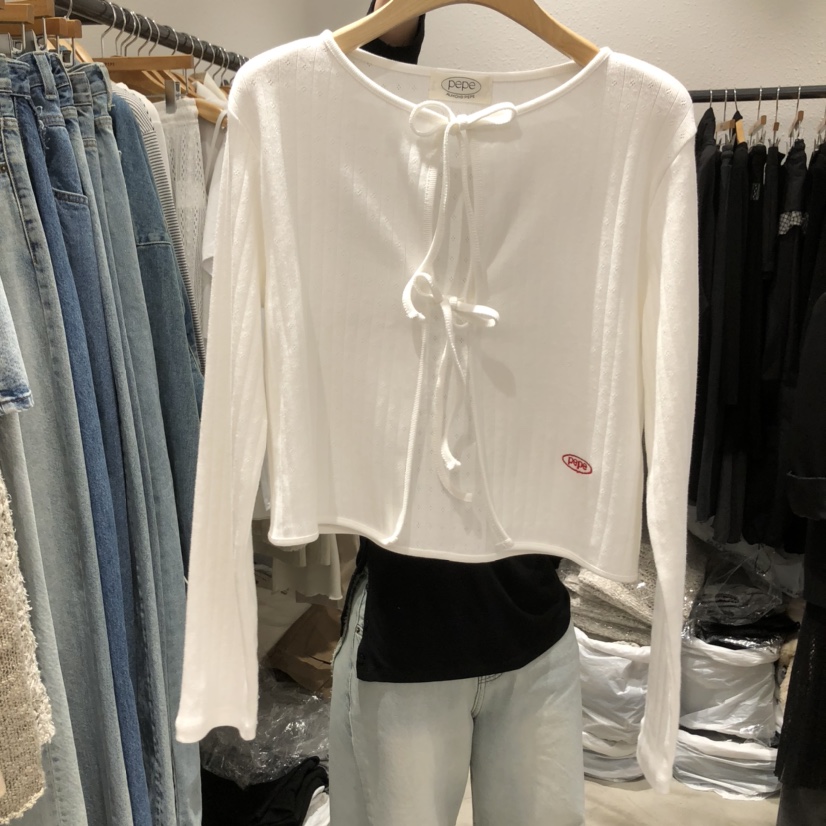 ALMOND PEPE韓國代購女士新品時尚推薦25春夏休閑針織衫開衫ALMOND PEPE針織衫圖色2