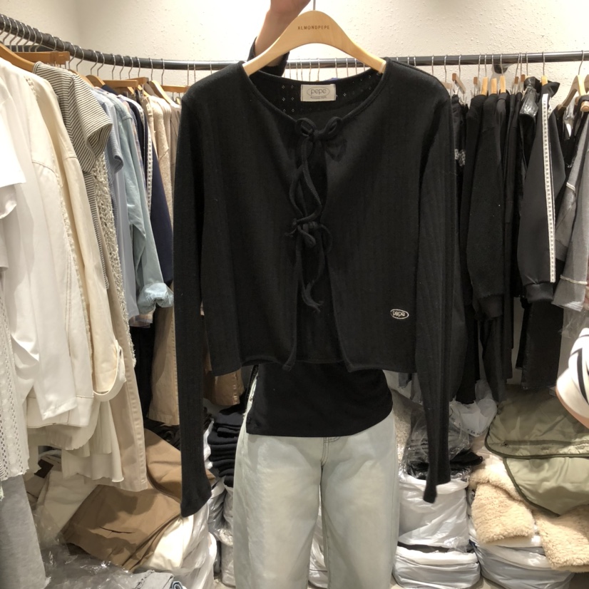 ALMOND PEPE韓國代購女士新品時尚推薦25春夏休閑針織衫開衫ALMOND PEPE針織衫圖色3