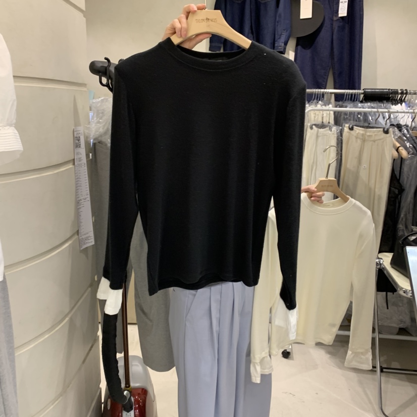 SALONDEMAG韓國代購女士新款休閑25春夏真品職業熱賣長袖T恤SALONDEMAG長袖T恤圖色3
