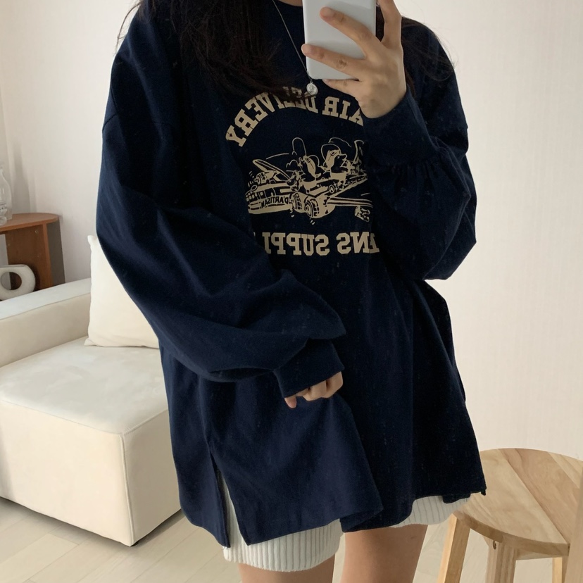 FROMJINI韓國直郵㊣東大門實拍女裝新品推薦休閑熱賣長袖T恤FROMJINI長袖T恤