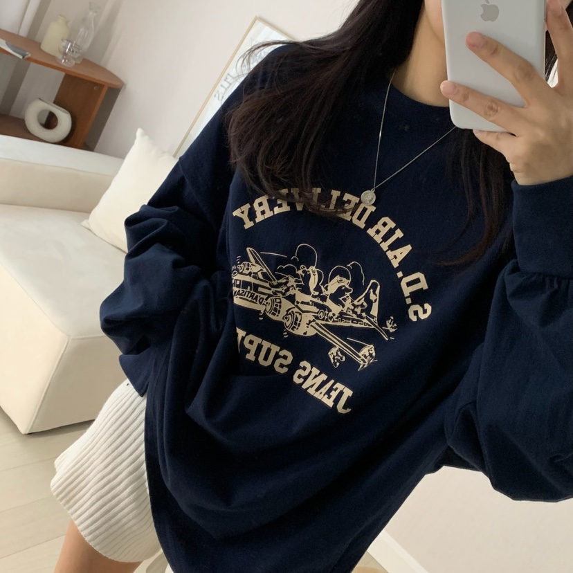 FROMJINI韓國直郵㊣東大門實拍女裝新品推薦休閑熱賣長袖T恤FROMJINI長袖T恤