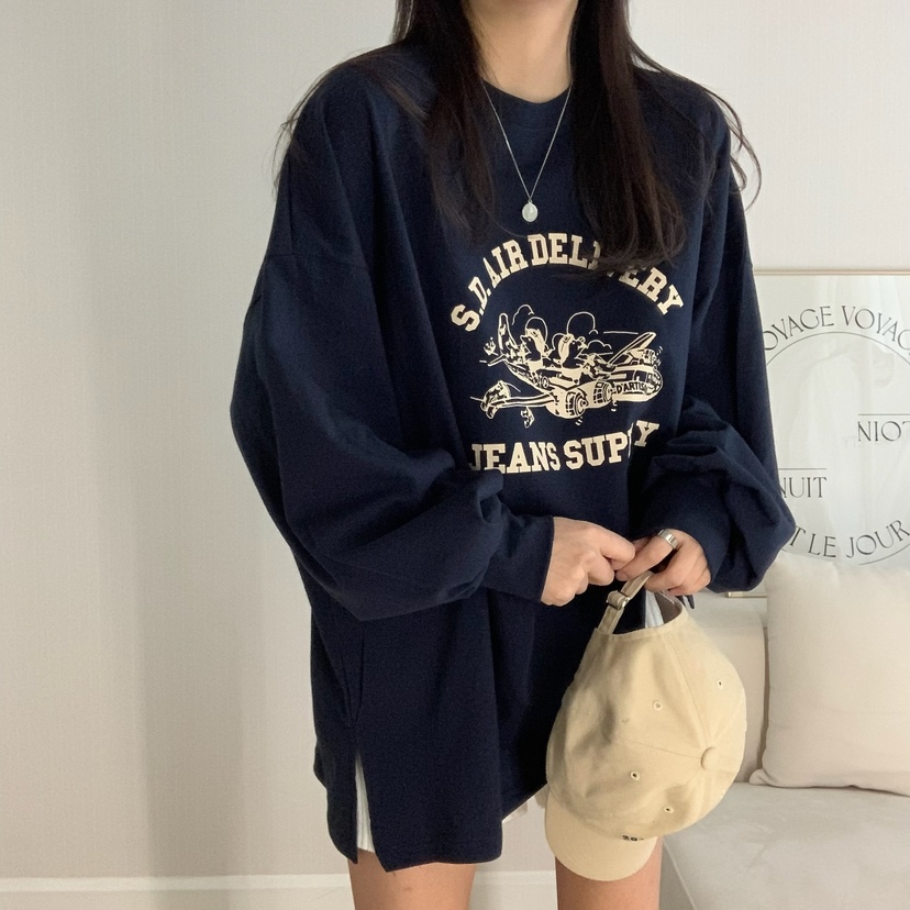 FROMJINI韓國直郵㊣東大門實拍女裝新品推薦休閑熱賣長袖T恤FROMJINI長袖T恤
