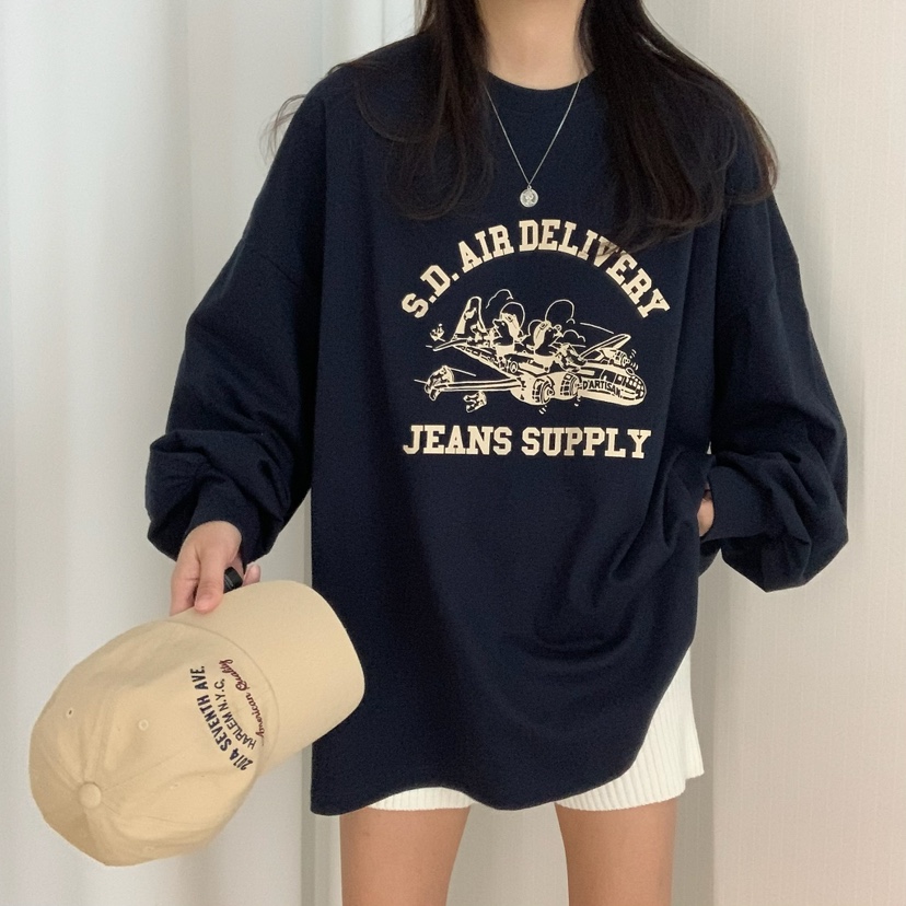 FROMJINI韓國直郵㊣東大門實拍女裝新品推薦休閑熱賣長袖T恤FROMJINI長袖T恤