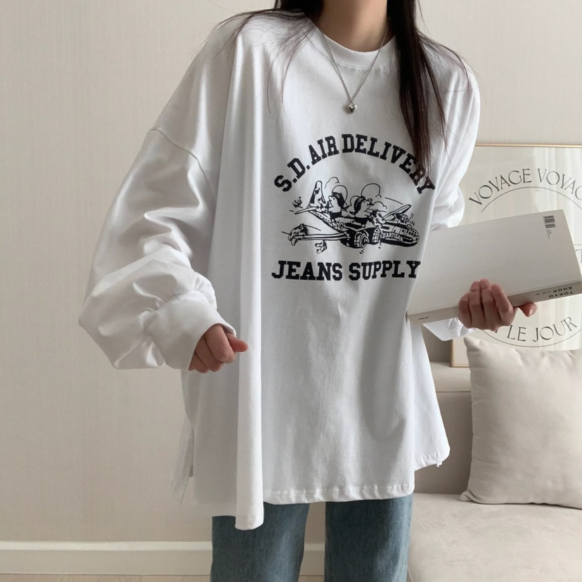FROMJINI韓國直郵㊣東大門實拍女裝新品推薦休閑熱賣長袖T恤FROMJINI長袖T恤
