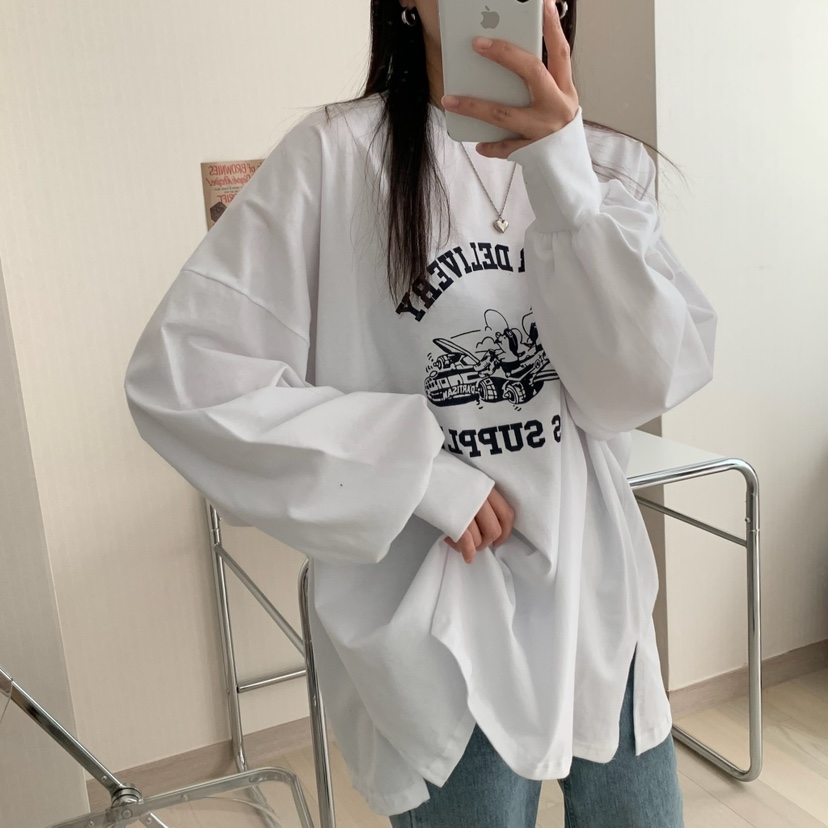 FROMJINI韓國直郵㊣東大門實拍女裝新品推薦休閑熱賣長袖T恤FROMJINI長袖T恤