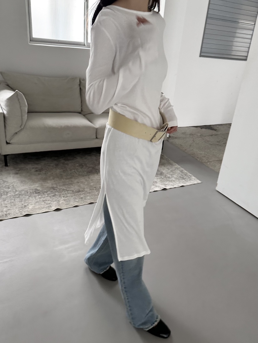 BOWIE韓國直郵㊣女裝新品25春夏推薦熱賣休閑連衣裙褶皺長款BOWIE連衣裙