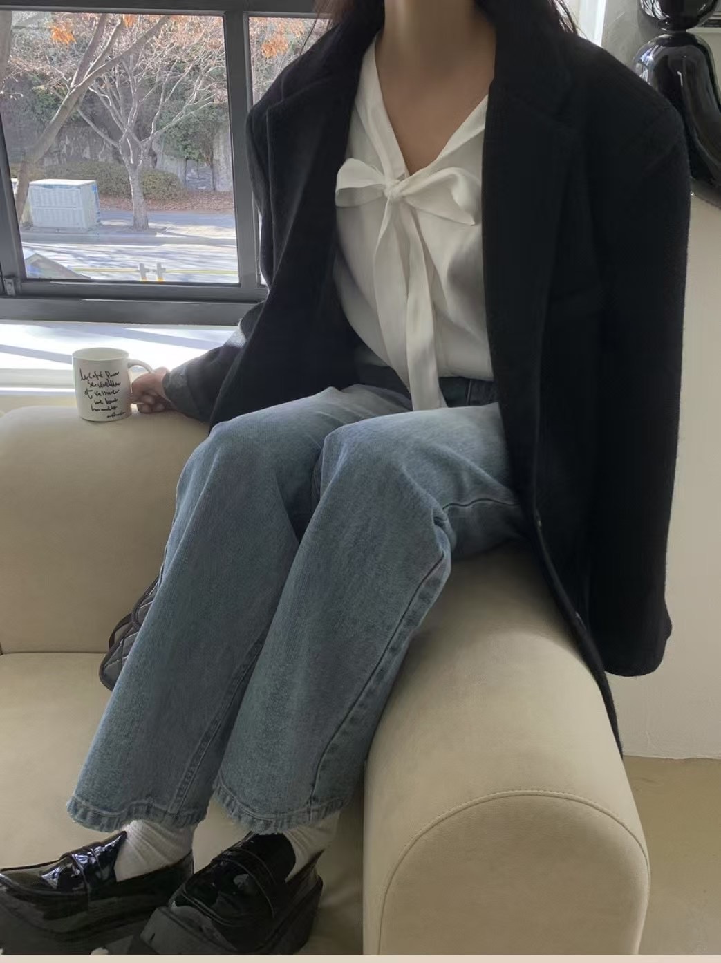 NEONHITCH韓國直郵㊣女裝新品休閑人氣熱賣職業時尚襯衫蕾絲衫NEONHITCH襯衫/蕾絲衫