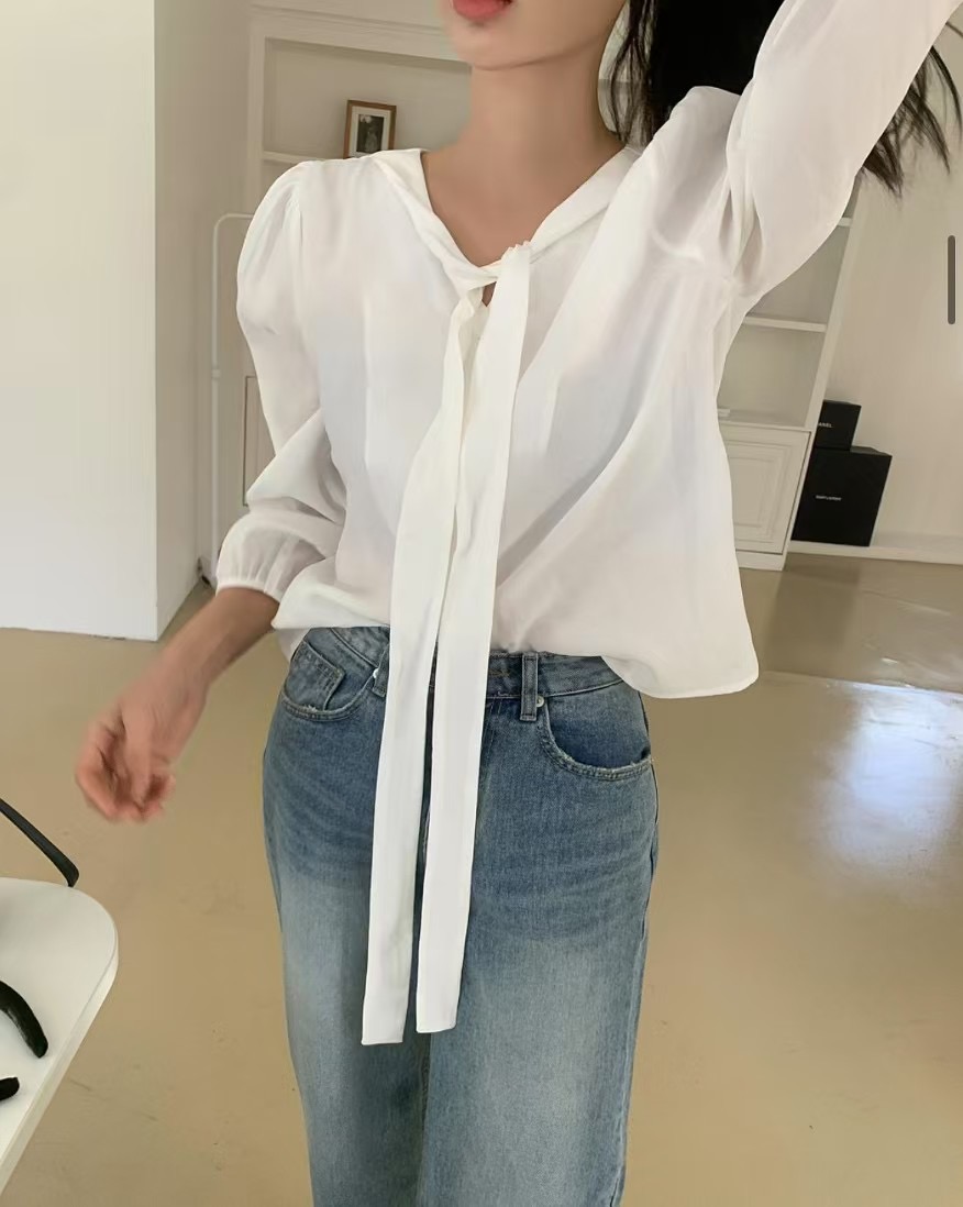 NEONHITCH韓國直郵㊣女裝新品休閑人氣熱賣職業時尚襯衫蕾絲衫NEONHITCH襯衫/蕾絲衫
