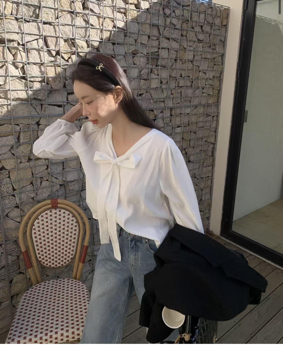NEONHITCH韓國直郵㊣女裝新品休閑人氣熱賣職業時尚襯衫蕾絲衫NEONHITCH襯衫/蕾絲衫